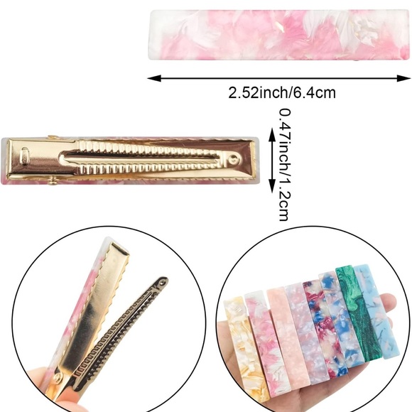 Colorful NWOT set of 19 resin Hair small alligator Clip Set! - Picture 5 of 16